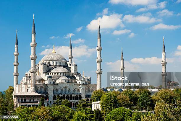 Sultão Mesquita Ahmed Em Istambul Turquia - Fotografias de stock e mais imagens de Ao Ar Livre - Ao Ar Livre, Arquitetura, Arquitetura islâmica