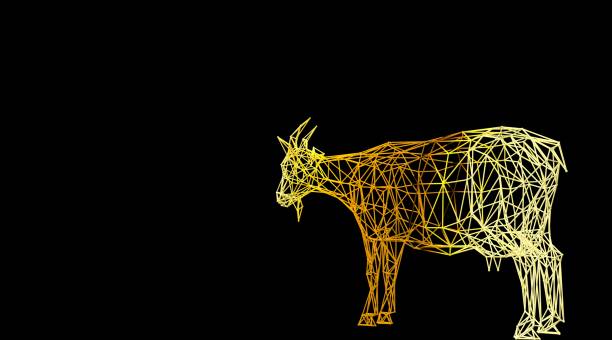 istock 3d rendering of an animal wireframe on a black background 1142999585