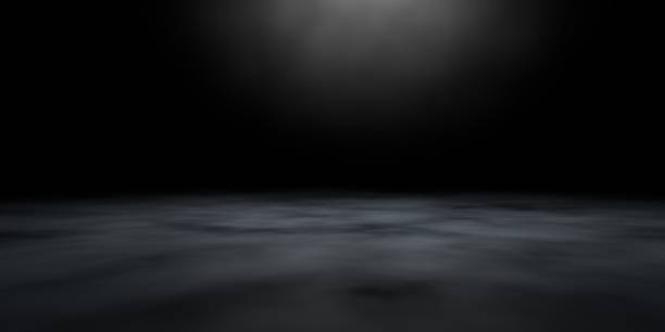 istock 3d rendering of a dark scene with futuristic lights 1143001586