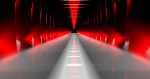 istock 3d rendering of a dark scene with futuristic lights 1143001657