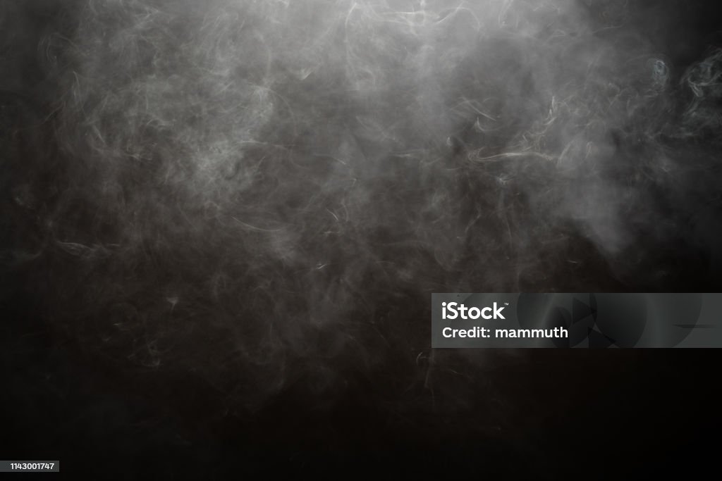 Smoke against black background Smoke texture Smoke - Physical Structure Stock Photo
