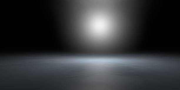 istock 3d rendering of a dark scene with futuristic lights 1143001933