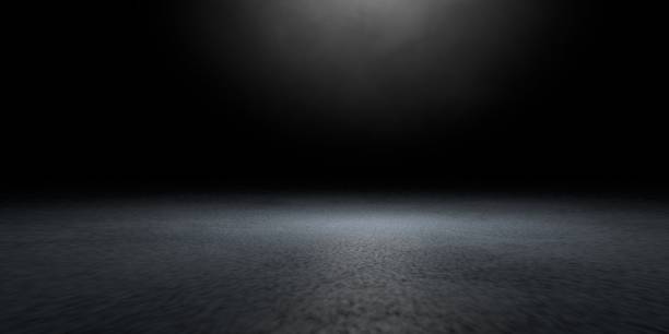 istock 3d rendering of a dark scene with futuristic lights 1143002029