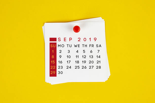 istock Post It September 2019 Calendar On Yellow Background 1143002045