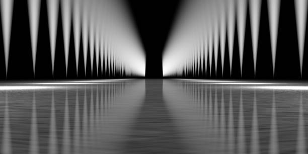 istock 3d rendering of a dark scene with futuristic lights 1143002081
