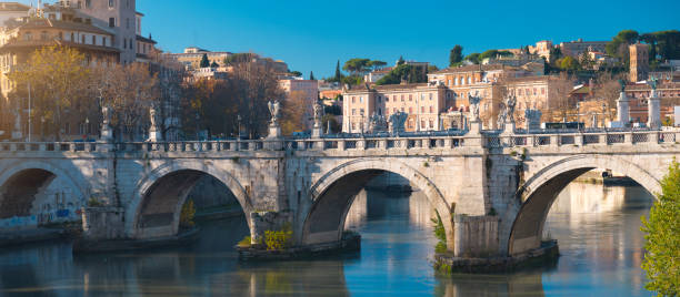 istock Statues on the bridge of St. Angel. 1143003949