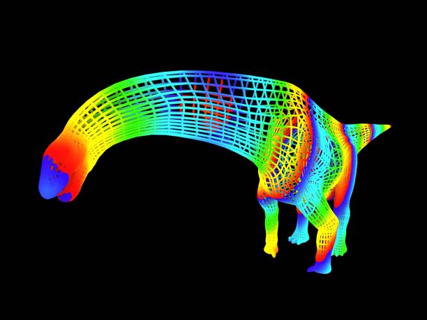 istock 3d rendering of a colorful dino isolated on black 1143005026