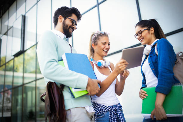 istock Happy group of students studying and learning together in college 1143005230