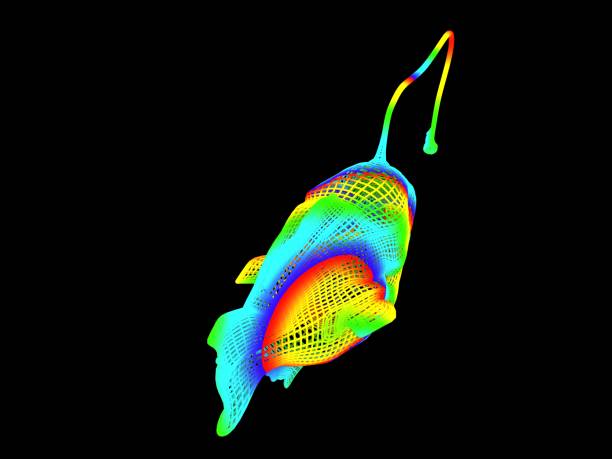 istock 3d rendering of a colorful dino isolated on black 1143006090