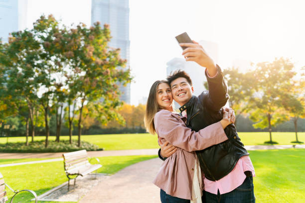 istock Selfie Of Lovebirds 1143007099