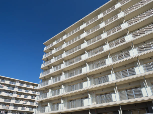 istock Newly built apartment complex in Tokyo 1143007963