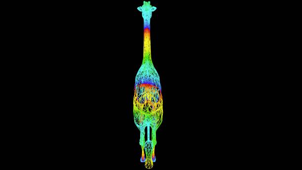 istock 3d rendering of an artistic object made with colorful rope lines on black 1143008131