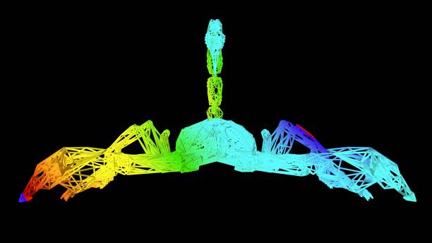 istock 3d rendering of an artistic object made with colorful rope lines on black 1143010964