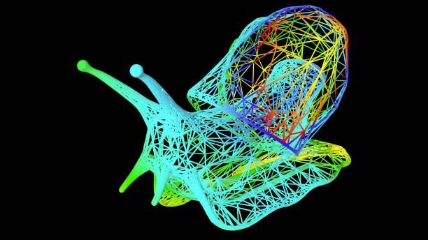 istock 3d rendering of an artistic object made with colorful rope lines on black 1143010973