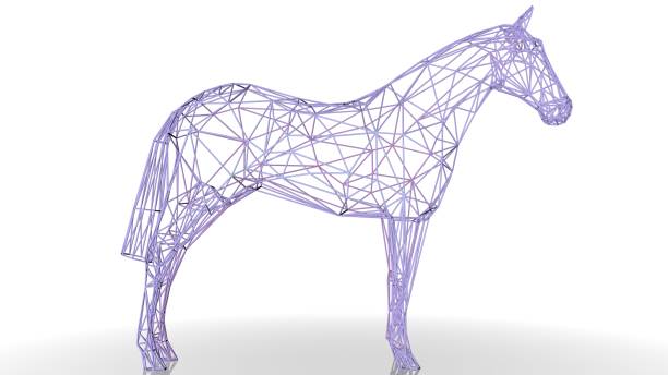 istock 3d rendering of an artistic animal with reflection isolated on white 1143013224