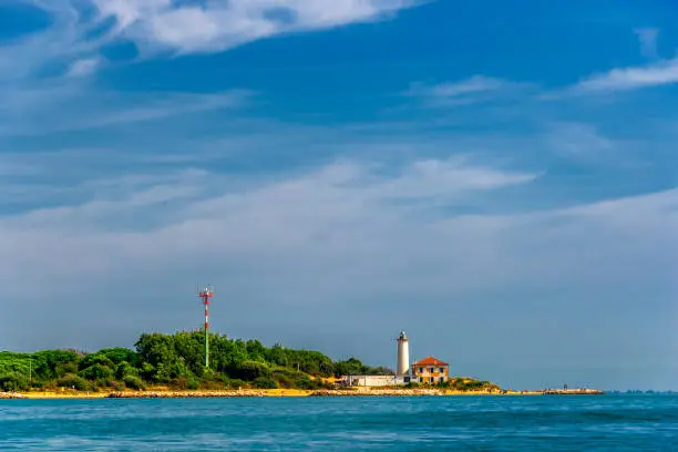 Photo of views of Bibione lagoon from a boat in a summer morning
