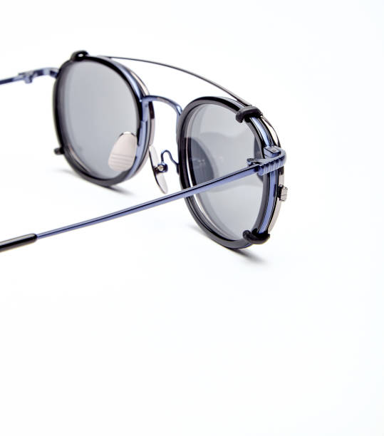 istock Gray lens sunglasses on white background 1143015186