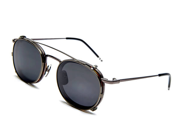 istock Gray lens sunglasses on white background 1143015195
