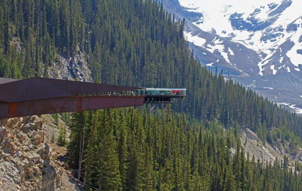 Skywalk on Icefield Parkway stock photo