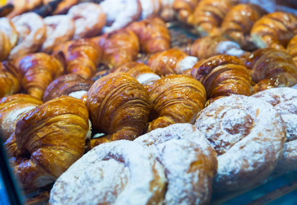 istock Croissants in pastry shop 1143019355
