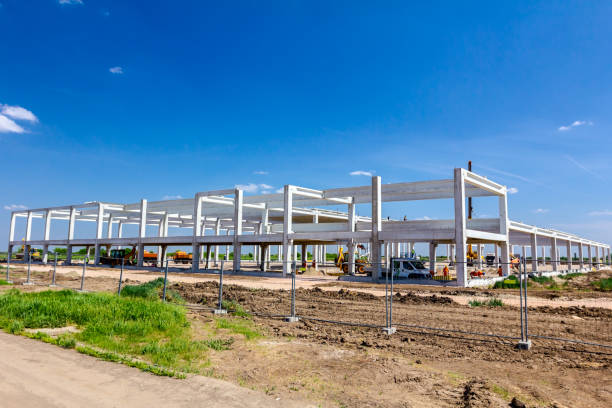 istock View on the construction site over fence wire 1143020955