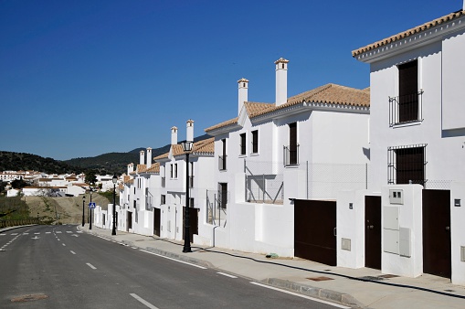 White houses in a Spanish pueblo blanco.