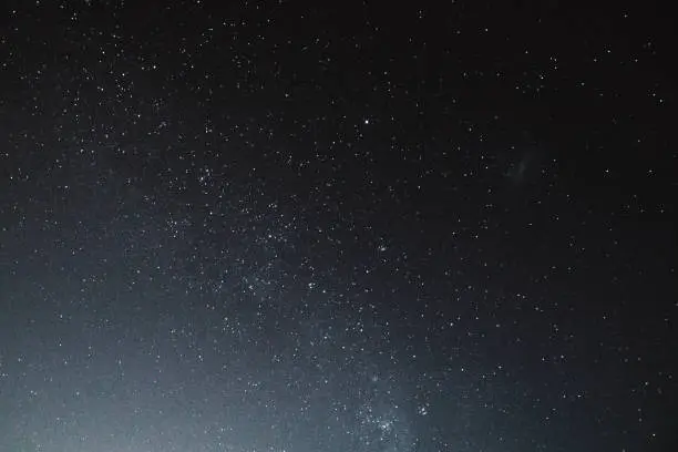 View of night starry sky in Atacama region, Chile