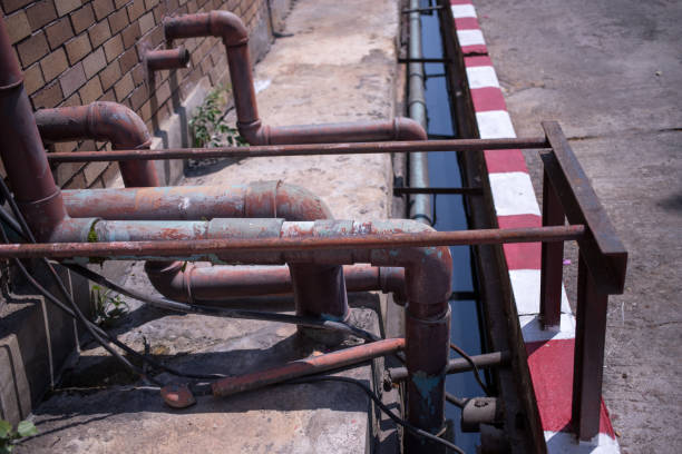 istock Old Pipe water connection in industry 1143023861