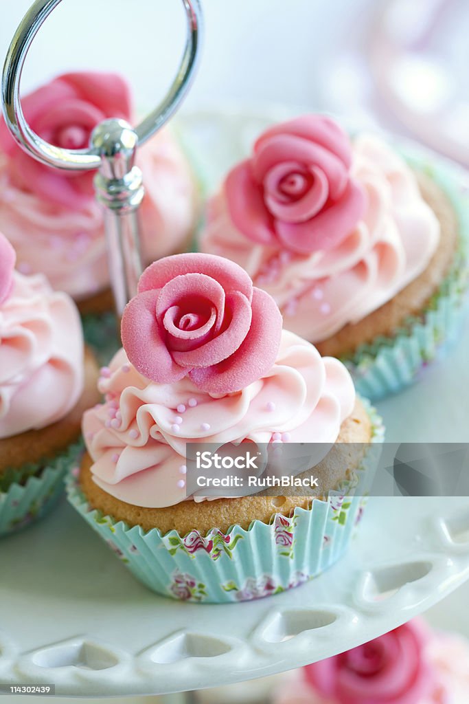 Vintage cupcakes  Afternoon Tea Stock Photo