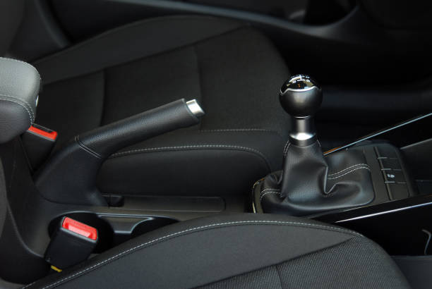 istock manual gear shift and handbrake inside the passenger car 1143024452