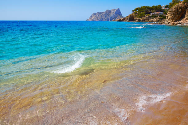 Cala Pinets beach in Benissa Alicante Spain Cala Pinets beach in Benissa also Benisa of Alicante at Spain benissa stock pictures, royalty-free photos & images