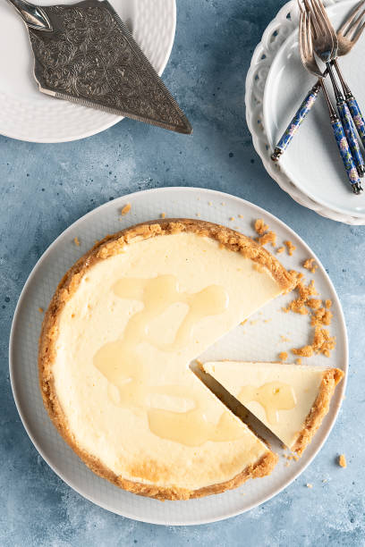 istock Cheesecake whole. Berry topping. Close view. Copy space. 1143026216