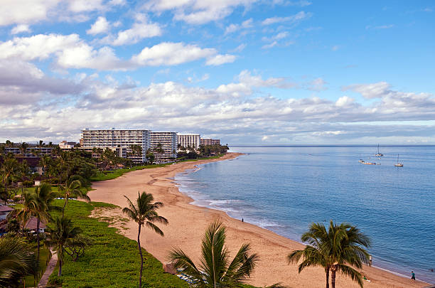 Kaanapali Beach  condos for maui stock pictures, royalty-free photos & images
