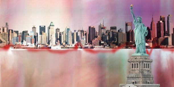 istock Statue of liberty and NYC 1143027732