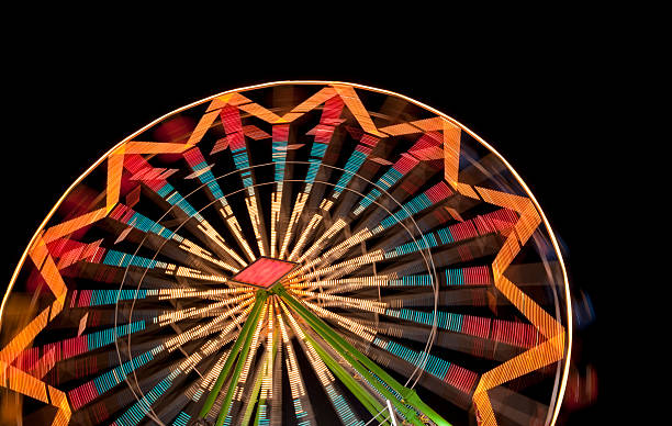 Ferris Wheel at Night  midway fair stock pictures, royalty-free photos & images