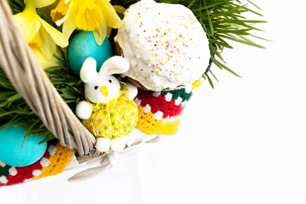 istock Basket with Easter Food. Spring Concept. Religion. 1143033044