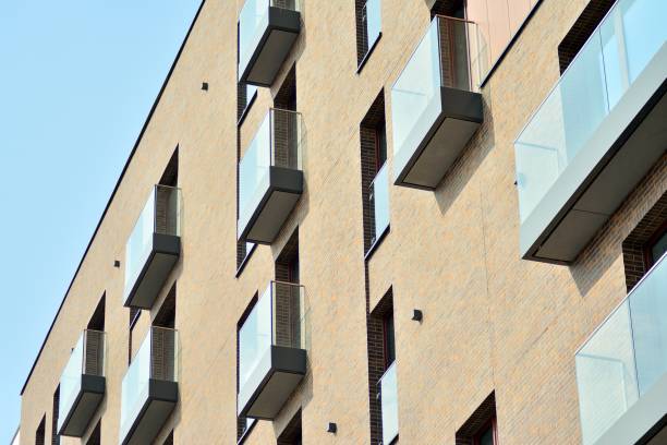 istock Modern condo building with huge windows 1143033204
