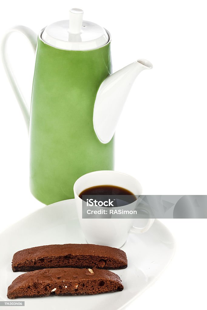 Coffee and Biscotti  Baked Stock Photo