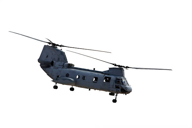 CH-46 Chinook Helicopter stock photo