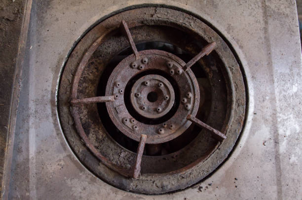 istock The Old stove in the kitchen 1143037734