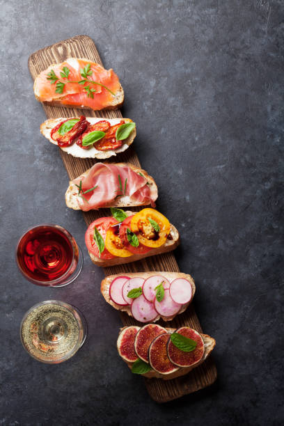 istock Brushetta or traditional spanish tapas 1143039528