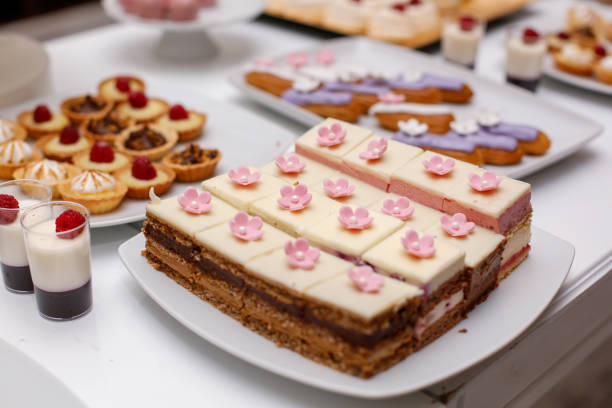 istock Delicious candy bar with little cakes 1143039556
