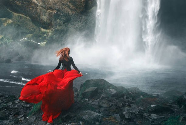 istock enjoy view of Skogafoss waterfall 1143039795