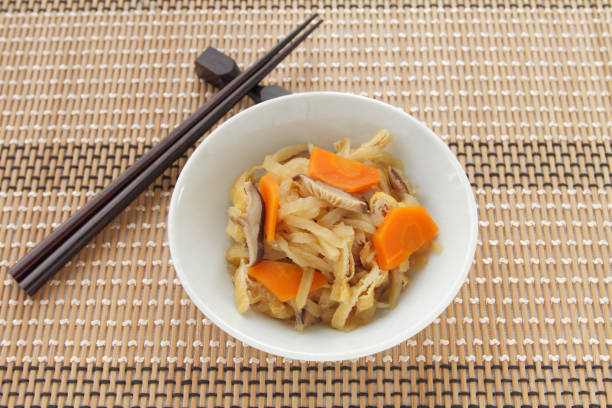 Japanese traditional cuisine, simmered Kiriboshi-daikon (dried radish strips)