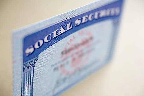 Social Security Card stock photo