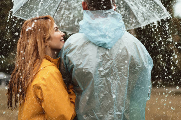 istock Loving couple having date on nature 1143045780