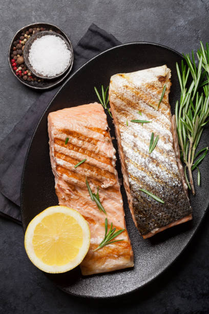 istock Grilled salmon fish fillet 1143047787
