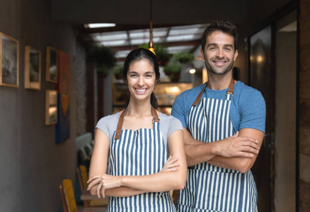 istock Happy Brazilian waiters working at a restaurant 1143048295