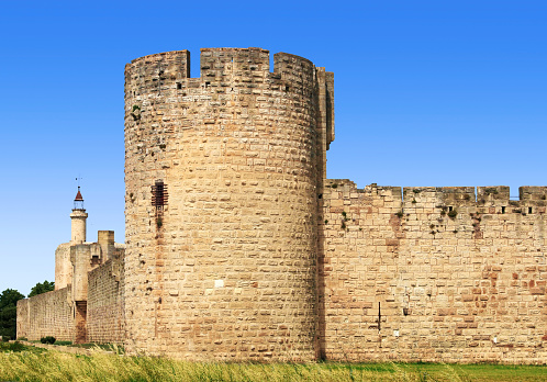 Corner tower of the ramparts of Aigues-Mortes.