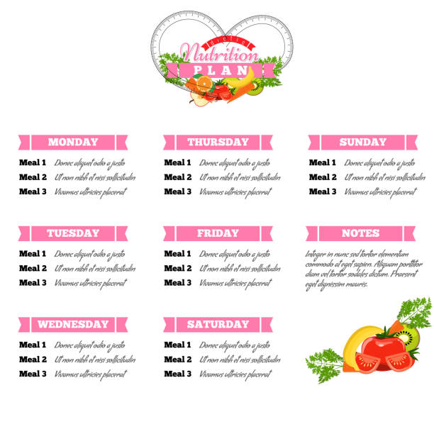 130+ Weekly Meal Planning Illustrations, Royalty-Free Vector Graphics ...